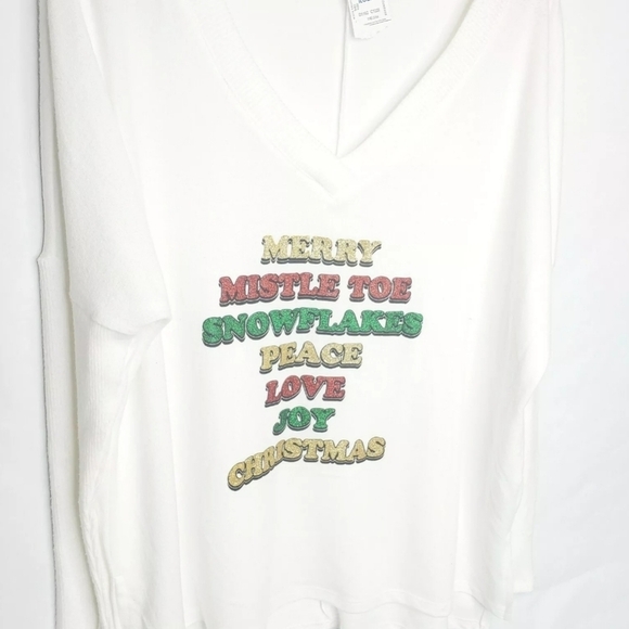 Tru Self XL Holiday Sweatshirt Sweater Mistletoe - Picture 2 of 4